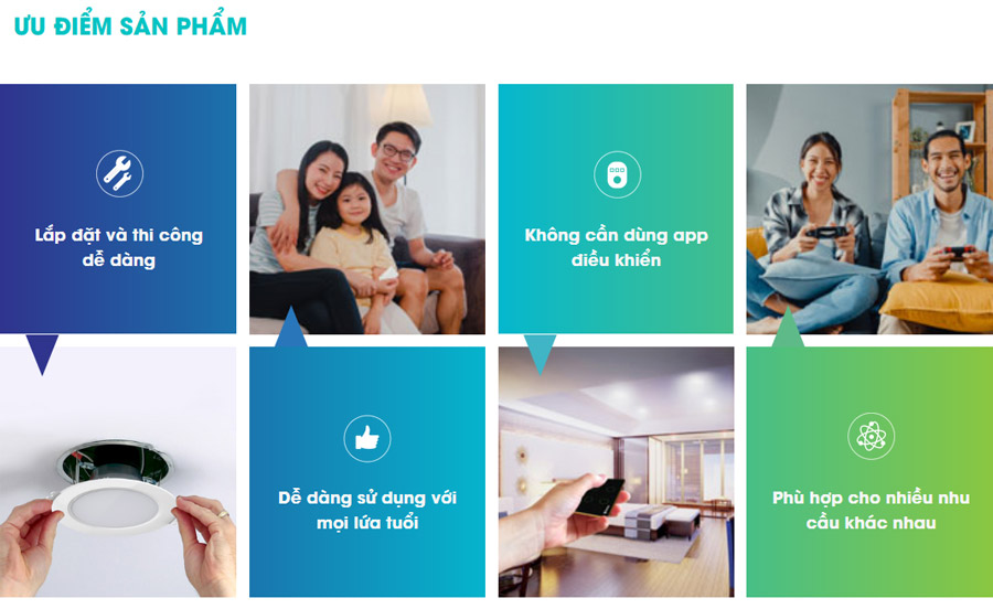 đèn led âm trần rạng đông ưu điểm