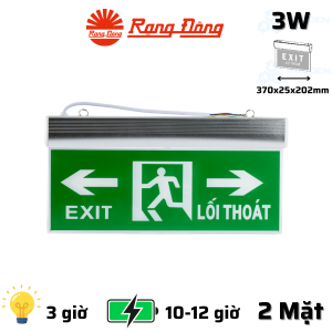 Đèn Led Exit Chỉ dẫn 2 mặt 3W Rạng Đông CD01 40x20/3W