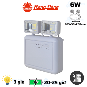 Đèn LED Khẩn cấp Rạng Đông KC04 6W.DA