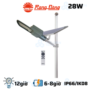 Đèn đường năng lượng mặt trời Rạng Đông CSD05.SL.RF 28W.EV