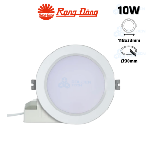 Đèn LED âm trần Downlight viền bạc Rạng Đông AT56 90/10W