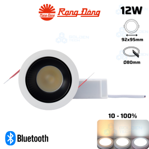 Đèn LED âm trần Downlight thông minh xoay góc Rạng Đông AT19.BLE 80/12W (A24)