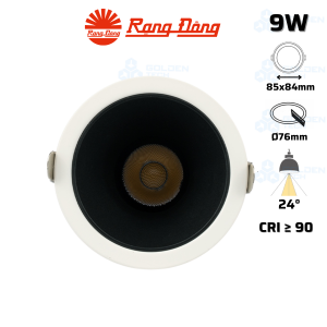 Đèn LED âm trần Downlight góc hẹp Rạng Đông AT61 76/9W