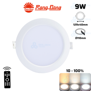 Đèn LED âm trần Downlight Rạng Đông (Điều khiển Remote) AT16 110/9W.RF