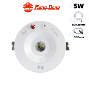 Đèn LED Âm trần Downlight Khẩn cấp Rạng Đông AT07 KC 90/5W