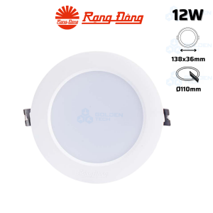 Đèn LED Âm trần Downlight Đế Nhôm Rạng Đông AT04 110/12W