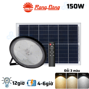Đèn UFO năng lượng mặt trời đổi màu Rạng Đông UFO01.SL.RF ĐM 150W