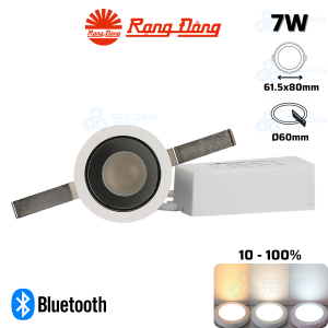 Đèn LED âm trần Downlight thông minh đổi màu Bluetooth Rạng đông AT18.BLE 60/7W (F24)