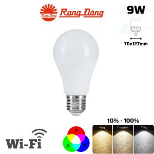 Bóng LED Bulb thông minh Rạng Đông A60.WF.RGB/9W