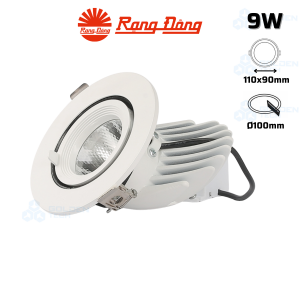 Đèn LED âm trần Downlight xoay góc Rạng đông AT18 100/9W