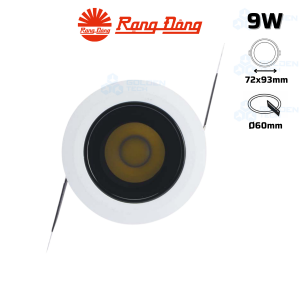 Đèn LED Âm trần Downlight Xoay góc Rạng đông AT22 60/9W