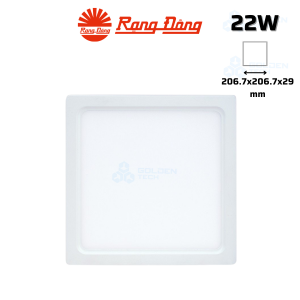 Đèn LED ốp trần vuông đế nhôm Rạng đông LN08 220x220/22W