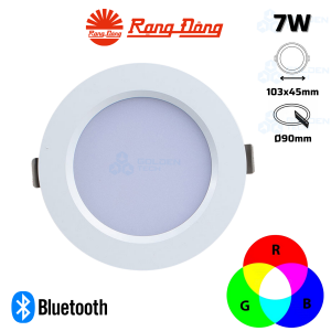 Đèn LED âm trần Downlight thông minh đổi màu RGB Bluetooth Rạng Đông AT20.BLE.RGBCW 90/7W