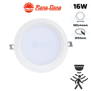 Đèn LED Âm trần Downlight cảm biến Rạng Đông AT04 155/16W.PIR.DA