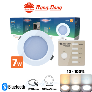 Bộ combo đèn Downlight thông minh SENSE6 Rạng Đông AT20.RM 90/7W.C6