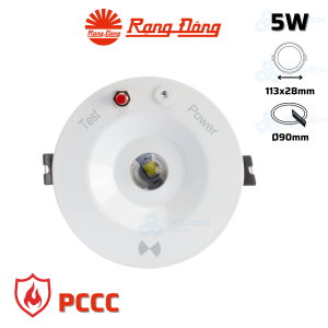 Đèn LED Âm trần Khẩn cấp Có Tem Kiểm Định PCCC Rạng Đông AT07 KC90/5W