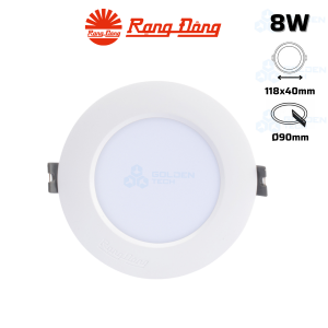 Đèn LED Âm trần Downlight Đế Nhôm Rạng Đông AT04 90/8W