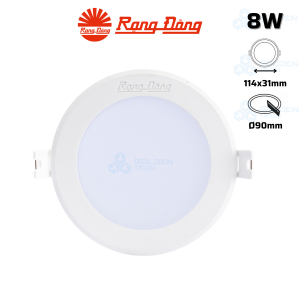 Đèn LED Âm trần Downlight Rạng Đông AT06.V2 90/8W