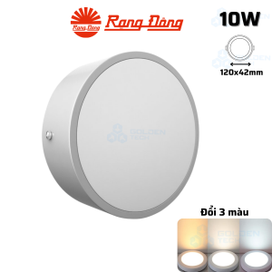 Đèn LED Nổi trần Downlight Đổi 3 màu Rạng Đông NT03 ĐM 120/10W
