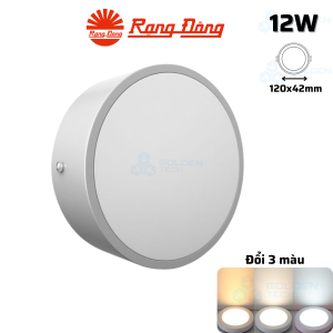 Đèn LED Nổi trần Downlight Đổi 3 màu Rạng Đông NT03 ĐM 120/12W